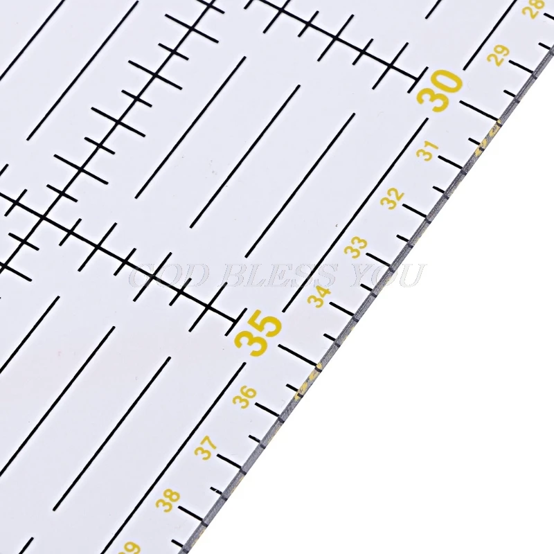 30/45/60Cm Quilting May Miếng Dán Cường Lực Thước Cắt Dày Trong Suốt DIY Thả Vận Chuyển