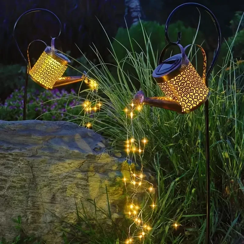 Bollitore luci giardino prato luci Decorative ritaglio bollitore lampada da terra luci notturne solari decorazione del giardino all'aperto