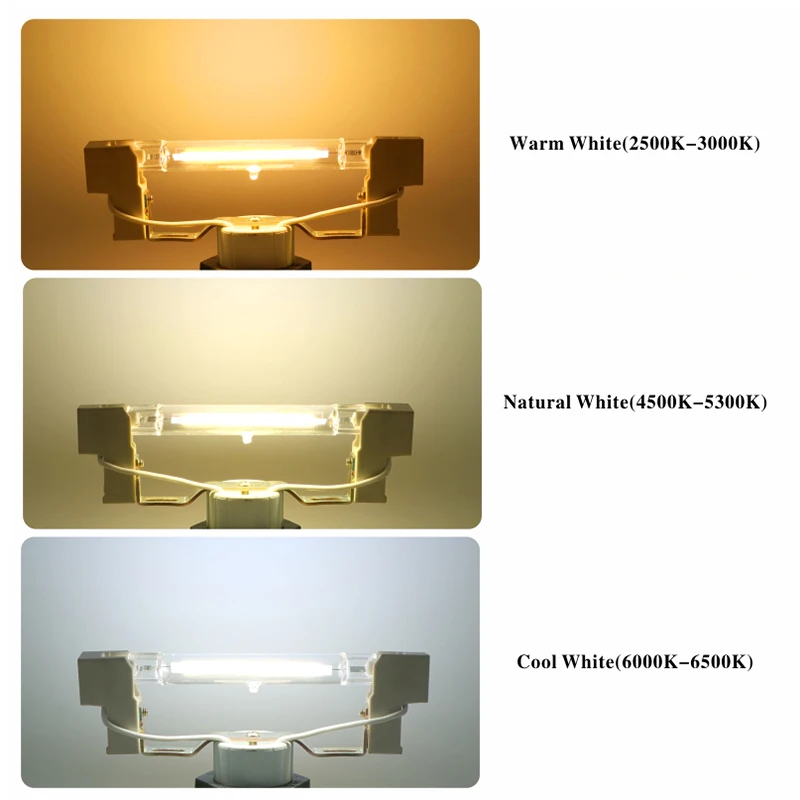 High Power 5W 10W 20W LED R7s COB Glass Tube 118mm J118 78mm J78 Cob Light Bulb AC 110V 220V 240V Lampadas Replace Halogen Lamp