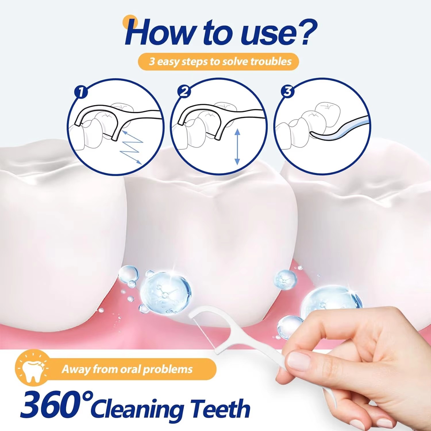 500/1000 Stück Mint Zahnseide-Sticks für Erwachsene – ultrafeines Flosser-Home-Set – tragbare Zahnstocher-Faden-Zahnseide-Box