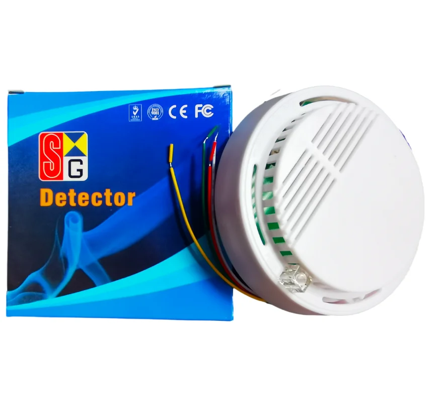 (1 Chiếc) 12VDC Có Dây Cáp Liên Kết Trong Nhà Máy Hút Khói Lửa Cảm Biến Báo Động Cá Nhân Tại Nhà Kiểm Soát An Ninh Bảo Vệ NC Ngõ Ra Rờ Le