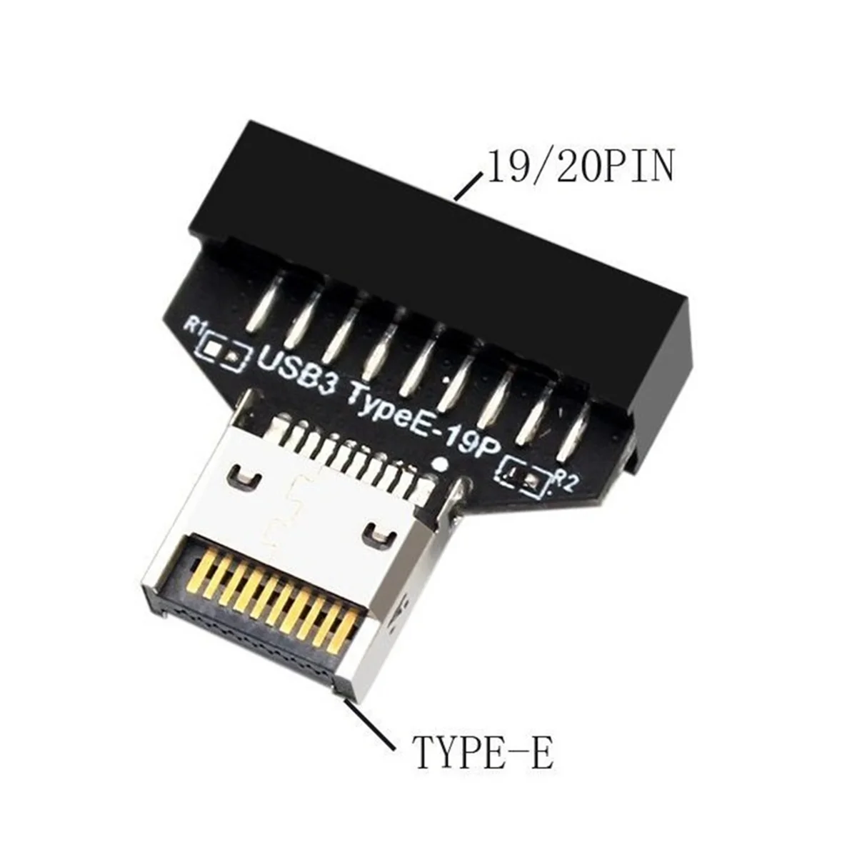 Newest USB3.2 Type-E 20Pin to USB 19P Chassis Front USB Type A Type C Extension Adapter for Desktop Motherboard