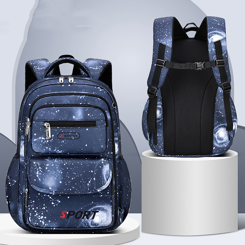 Boys' Fashionable Hundred Schoolbag Large Capacity Waterproof Abrasion Resistant Suitable for Grades 1 to 6