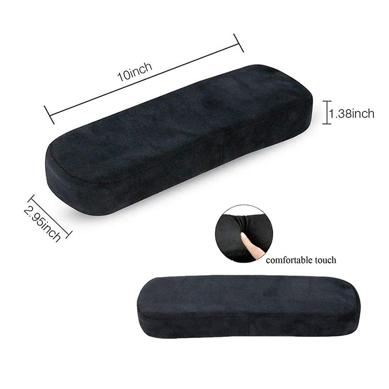1 PC Armrest Pads ครอบคลุมโฟมหมอนข้อศอก Forearm บรรเทาความดัน ARM REST สําหรับสํานักงานเก้าอี้รถเข็น Comfy เก้าอี้สีดํา