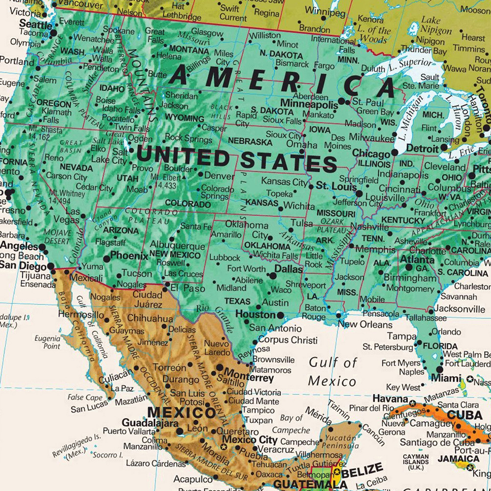 부직포 세계지도 교육 및 문화를위한 Frameless 벽 장식 친구를위한 거실 선물용 부직포 150x225cm