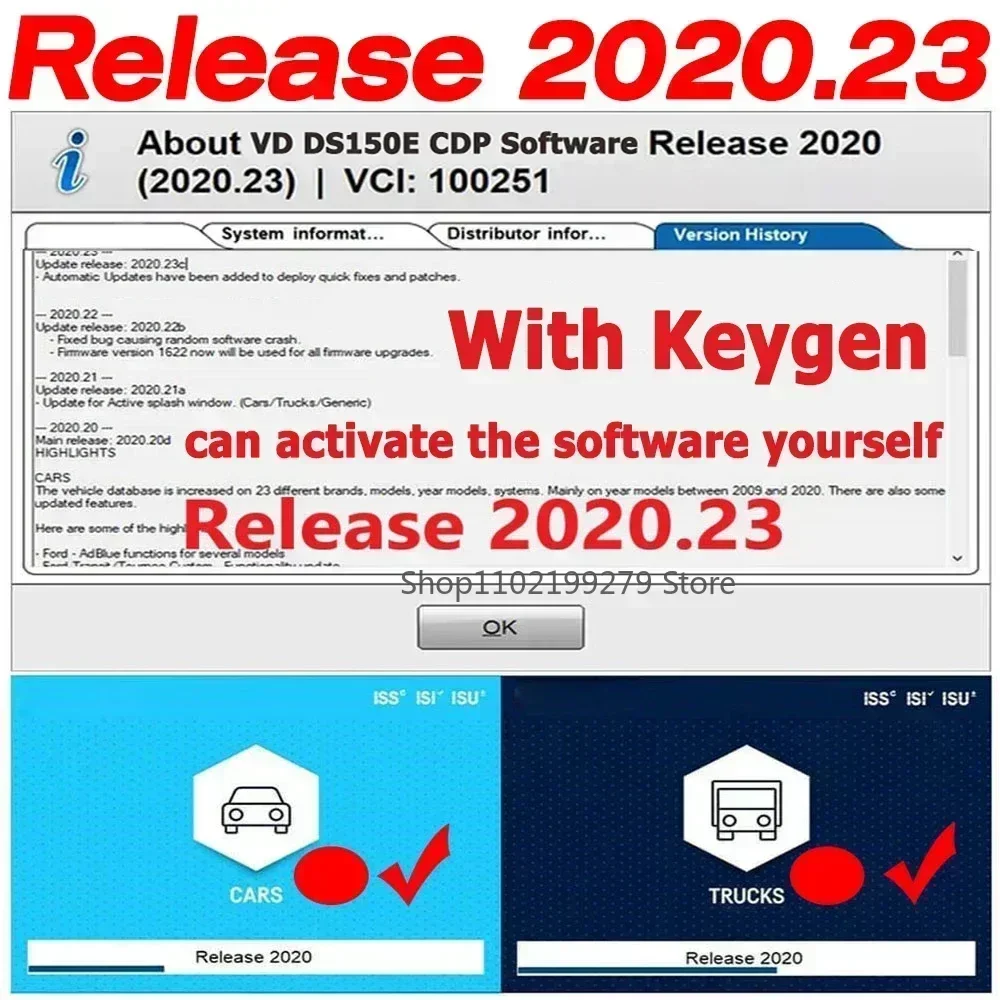 2025 dernier Scanner 2021.11 Keygen 2020.23 Vd nouveau cdd avec Bluetooth pour TNESF DELPHIS ORPDC Obd2 outils de Diagnostic de camion de voiture