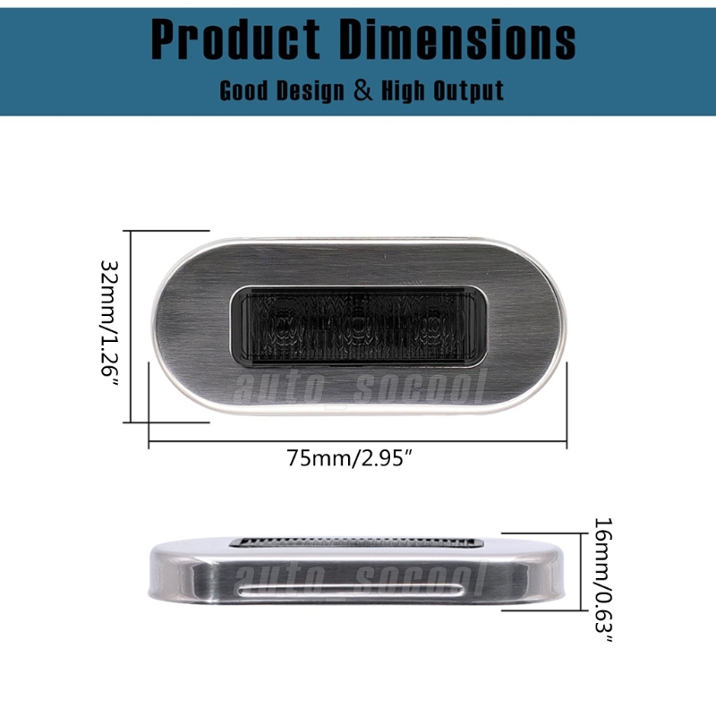 Barco marinho led luz de cortesia branco 12v 2000-4000k cabine deck gangway escada cauda lâmpada à prova dwaterproof água iate acessórios 4 pçs