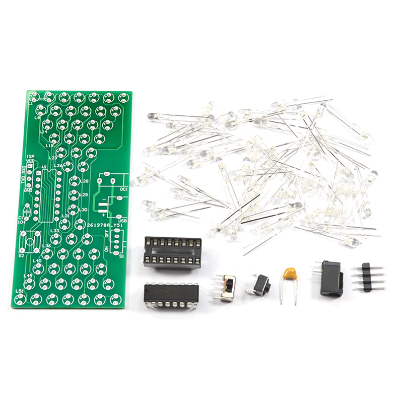 Light-emitting Diode LED Electronic Hourglass DIY Electronic Kit 5V Fun Welding  Electronic Component Welding Skills Training