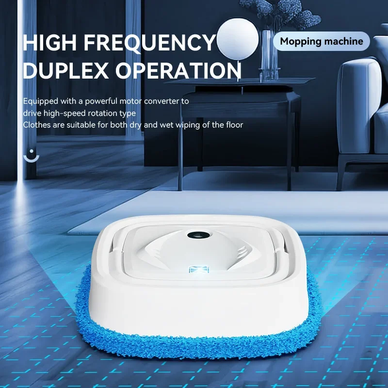Aspirateur électrique domestique, Robot de balayage sans fil rotatif, nettoyage puissant, Spray d'humidification, balayage sec et humide