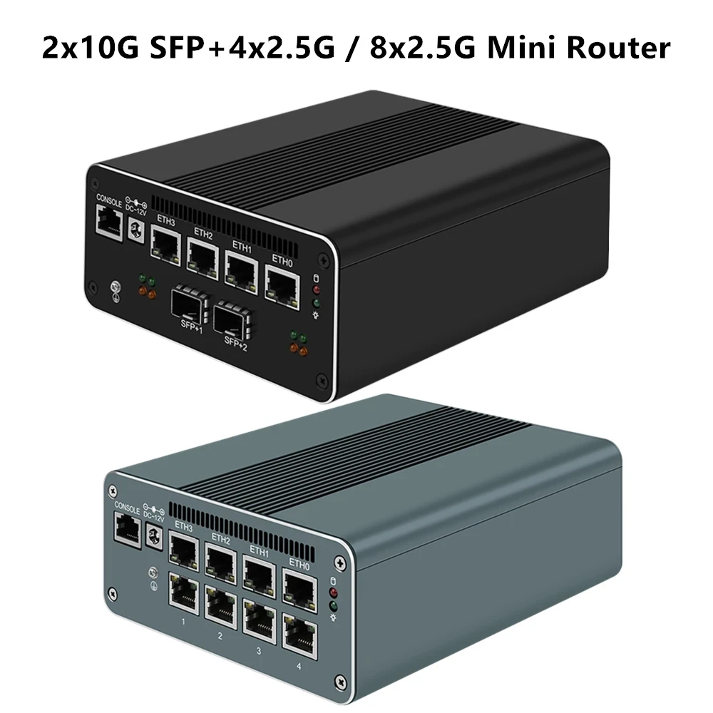 Topton X8 4xIntel i226-V 13. Generation Firewall Mini PC 2*10G SFP U300E i5 1335U 1240P 2*DDR5 NVMe 2*SATA Soft Router Proxmox Server