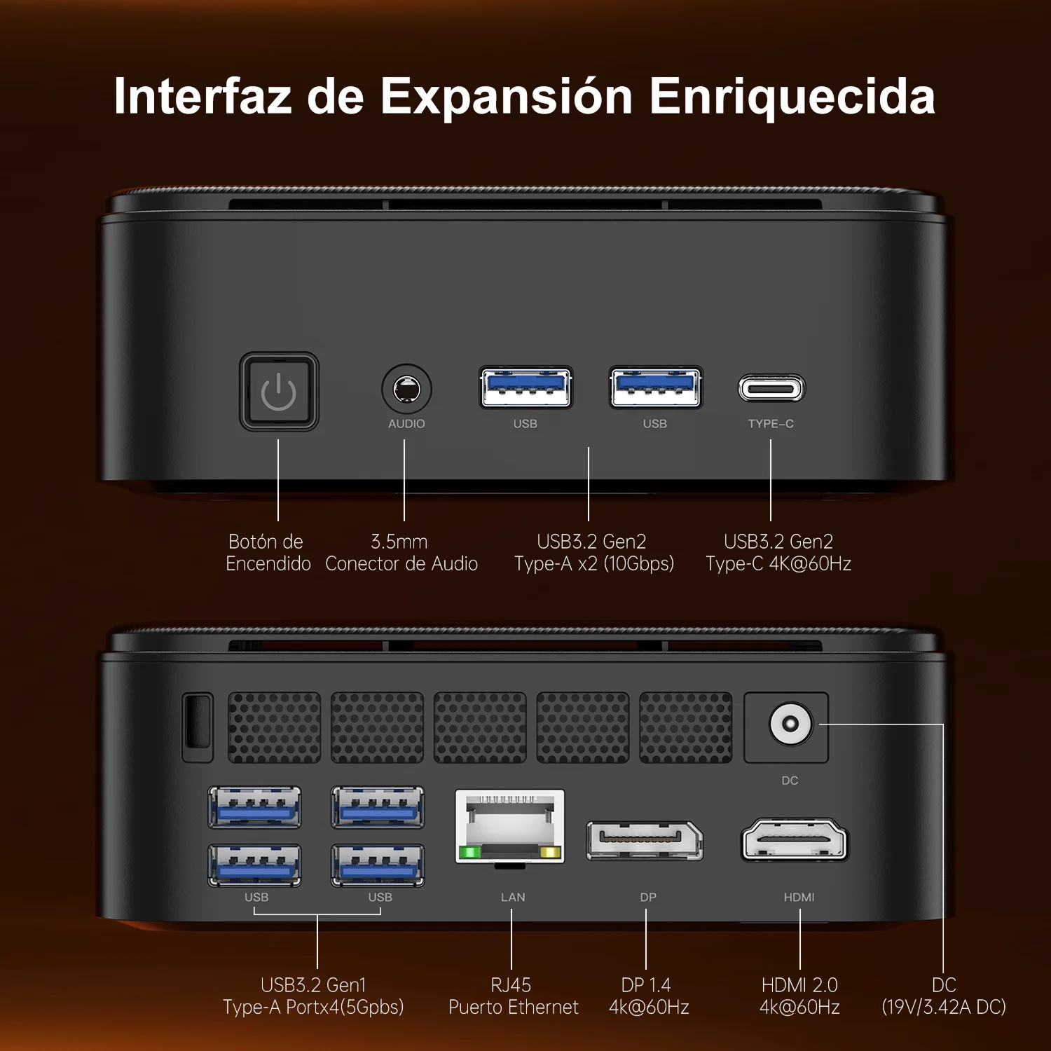 ACEMAGIC E3B MINI PC AMD Ryzen 7 5825U 16/32 GB RAM 512 GB/1 TB SSD Windows 11 Pro MINI Computer Wifi6 BT5.2 4K Tripla Display