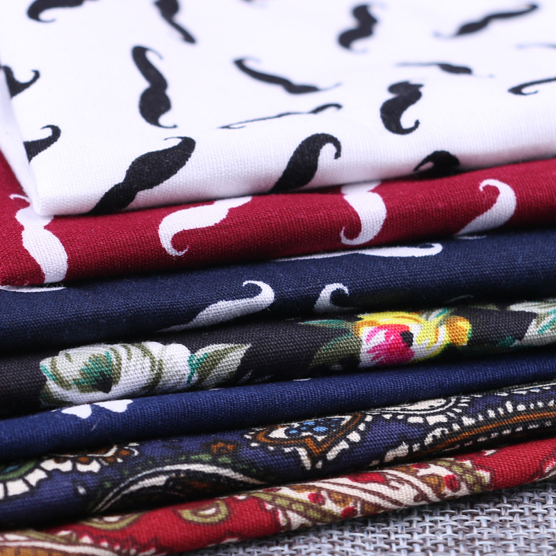 แฟชั่น Cotton Pocket Square Beard Paisley พิมพ์ผ้าเช็ดหน้าสีขาว Navy ผ้าขนหนูเล็ก Hanky Wedding หน้าอก Tie อุปกรณ์เสริม