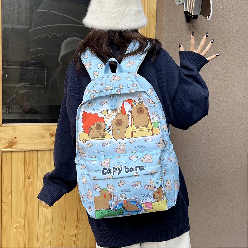 Ein schöner Freizeitrucksack mit Capybara-Aufdruck, großes Fassungsvermögen für Herren und Damen, Geschenk für die Weihnachtsgeburtstagssaison für Kinder