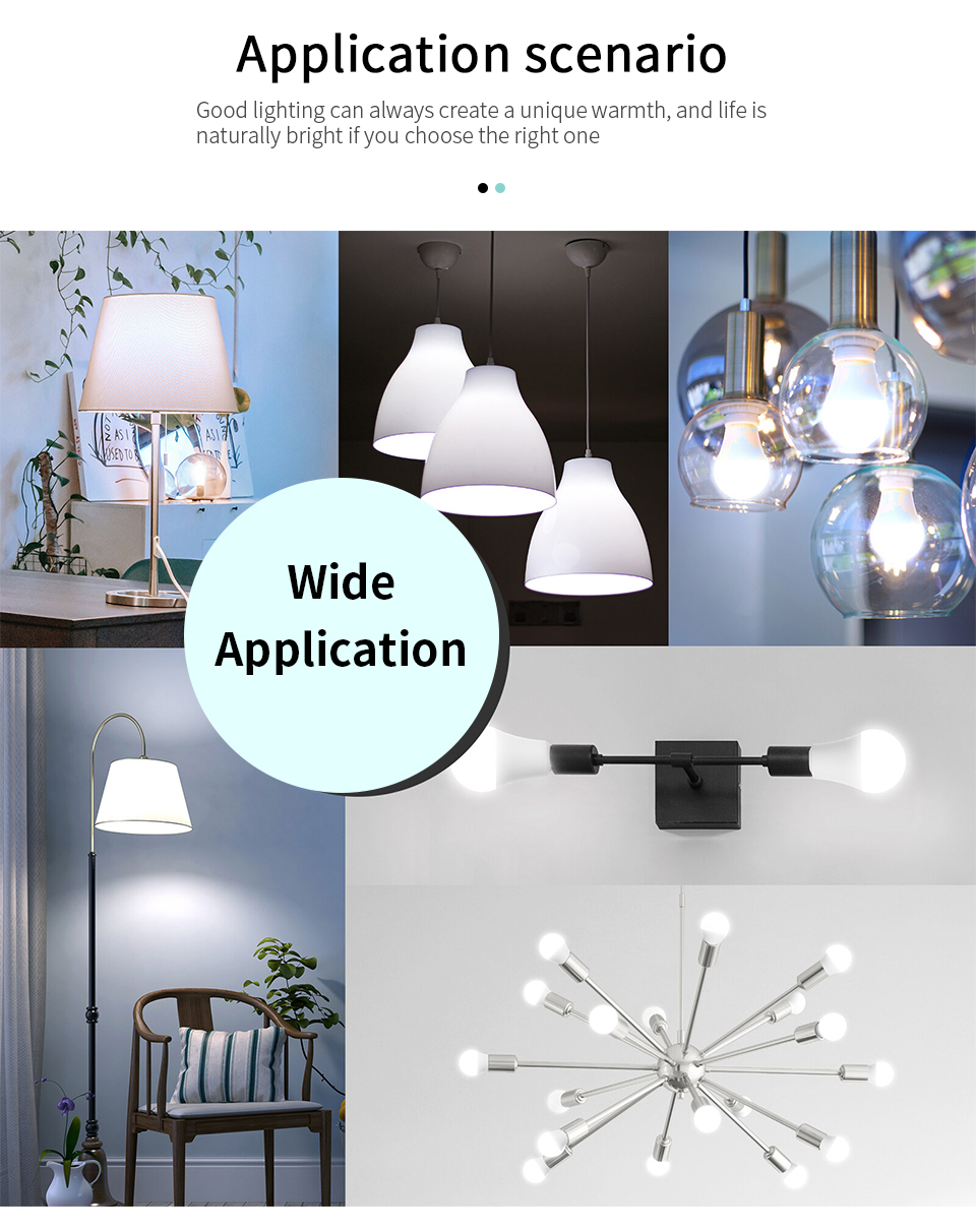2PCS LED Bulb E27 E14 B22 220V 3W 6W 9W 12W 15W 20W LED Super Bright Light Bulb for Home, Office, Store, Garage, Warehouse