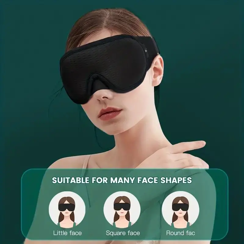 Oogmasker Ademend 3D-slaapoogmasker Comfortabele slaap Gemakkelijk te wassen en schoon te maken Reisbenodigdheden