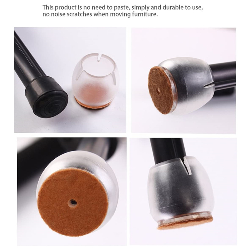 24Pcs ซิลิโคนเก้าอี้หมวกตารางฟุตสำหรับรอบ12-16มม.ด้านล่างลื่นเฟอร์นิเจอร์ครอบคลุมถุงเท้าป้องกันเท้า Pad