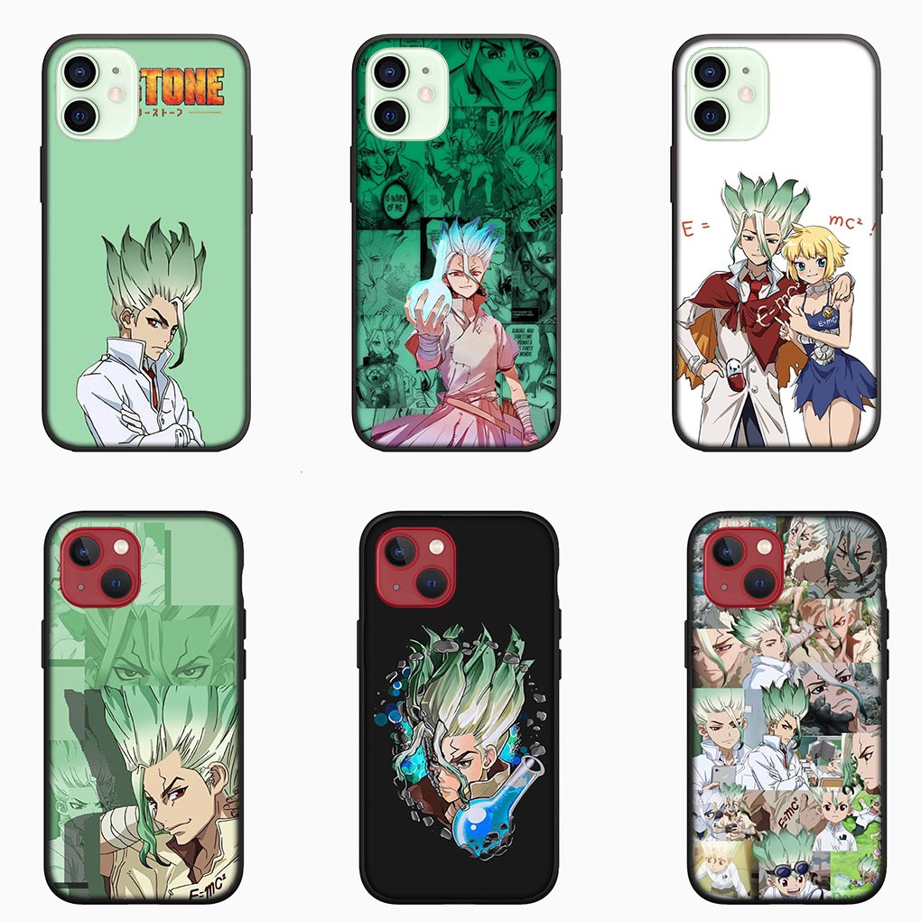 Penutup ponsel lunak Anime Dr stone ishisenkuu untuk Apple iPhone 15 14 13 12 Mini 11 Pro X XR XS Max 7 8 Plus + 15 + casing