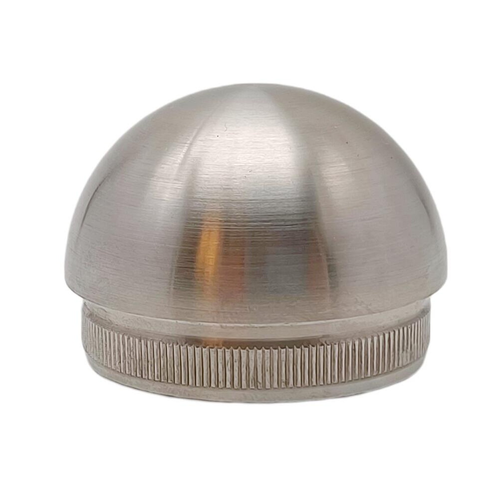 304 Stainless Steel 42.4mm Stair Railing Staircase Balustrade balcony Ball shape Handrail End Cap