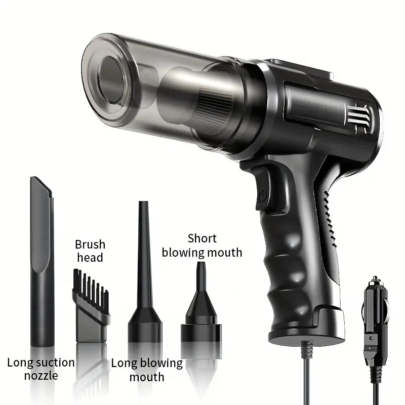 1 有線ハンドヘルド掃除機、12V シガーライター電源、100W ハイパワーポータブル車用ミニ掃除機