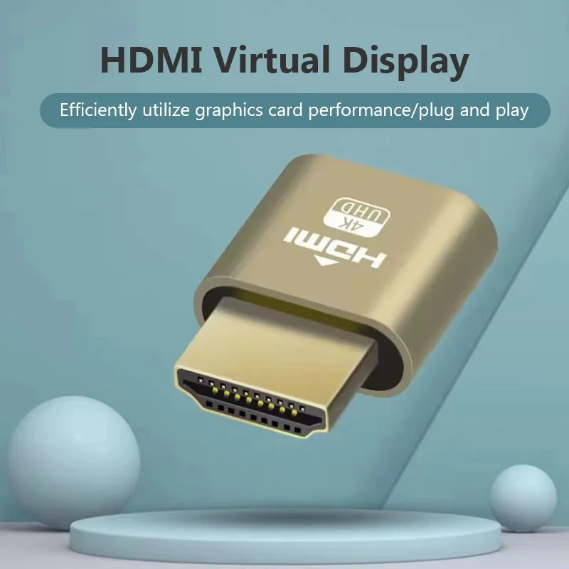 HDMI-kompatibel Dummy Stecker Virtuelle Display Headless Ghost Display Emulator 4K DDC EDID Dummy Emulator Adapter Für Bitcoin bergbau