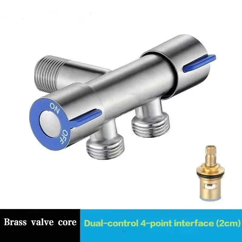 Juego de pistola de limpieza de inodoro, válvula angular de entrada y dos salidas, pistola potenciadora, accesorios de baño, extensor de grifo