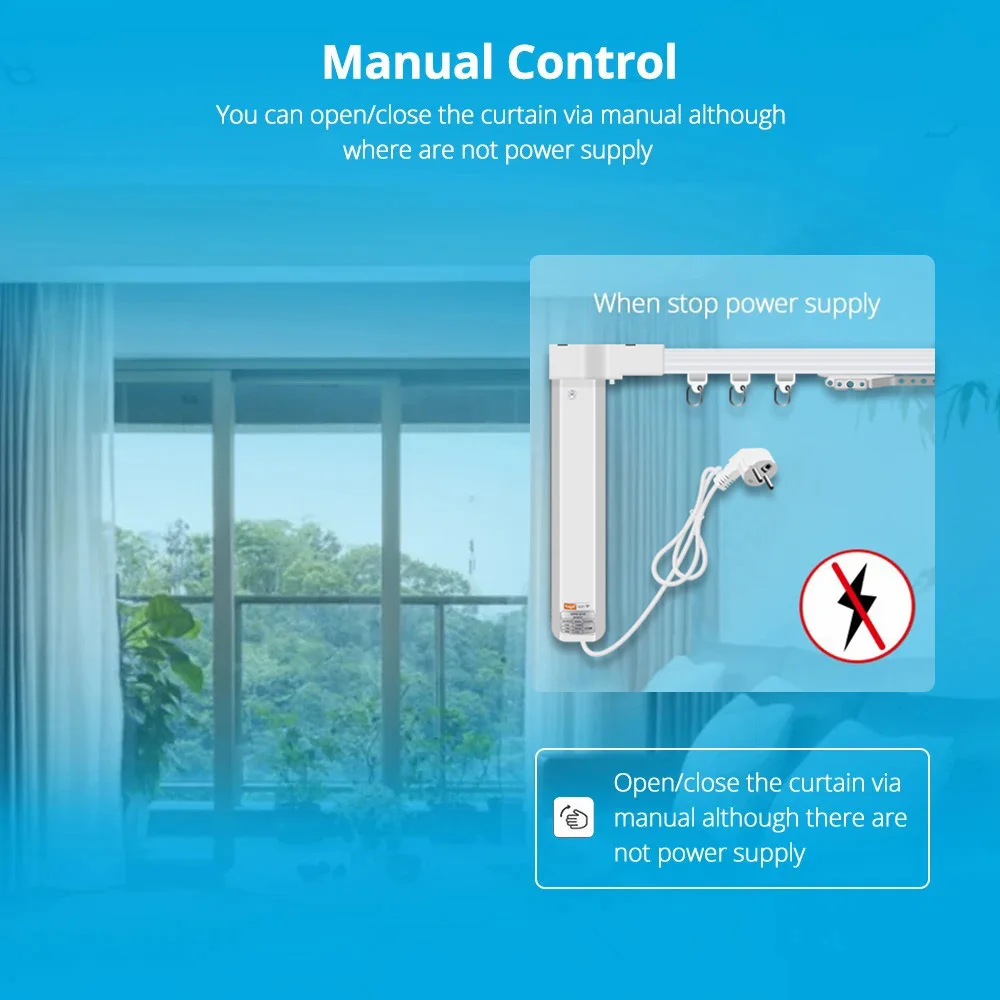 Zemismart Zigbee 3,0 pista de cortina inteligente funciona con Tuya Zigbee Hub SmartThings Alexa Google Home asistente cortinas eléctricas