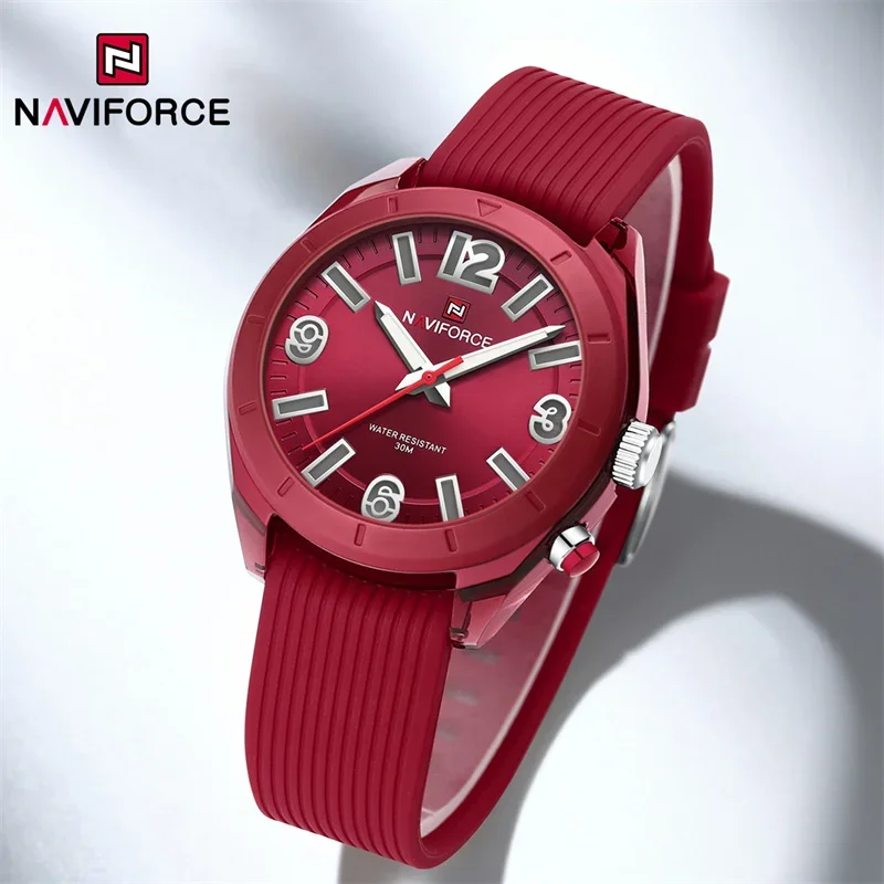 NAVIFORCE-Reloj de moda para mujer, resistente al agua, con personalidad, de cuarzo, de lujo, regalo romántico para novia, 2024