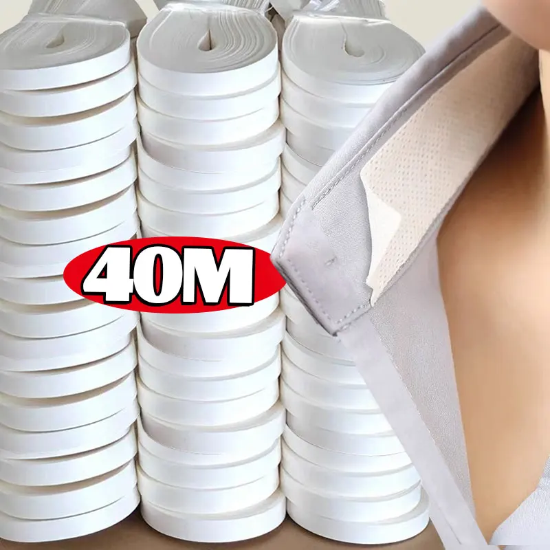 8/80m chapéu camisa colar anti-sujo grime protetor fixação adesivo auto-adesivo fita descartável enrolado fita absorvente de suor