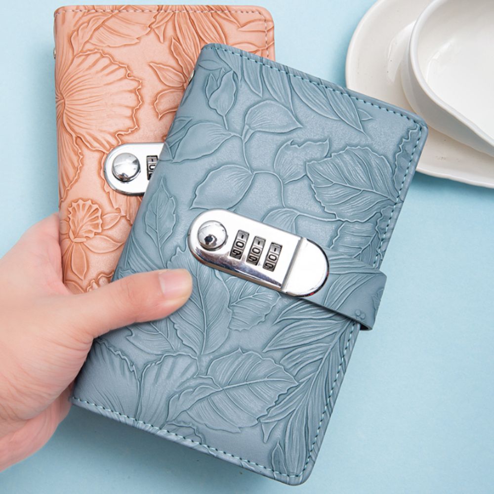 50 folhas de economia de dinheiro pasta em relevo padrão de flor manual de poupança pasta de orçamento com bloqueio envelopes de dinheiro couro pu
