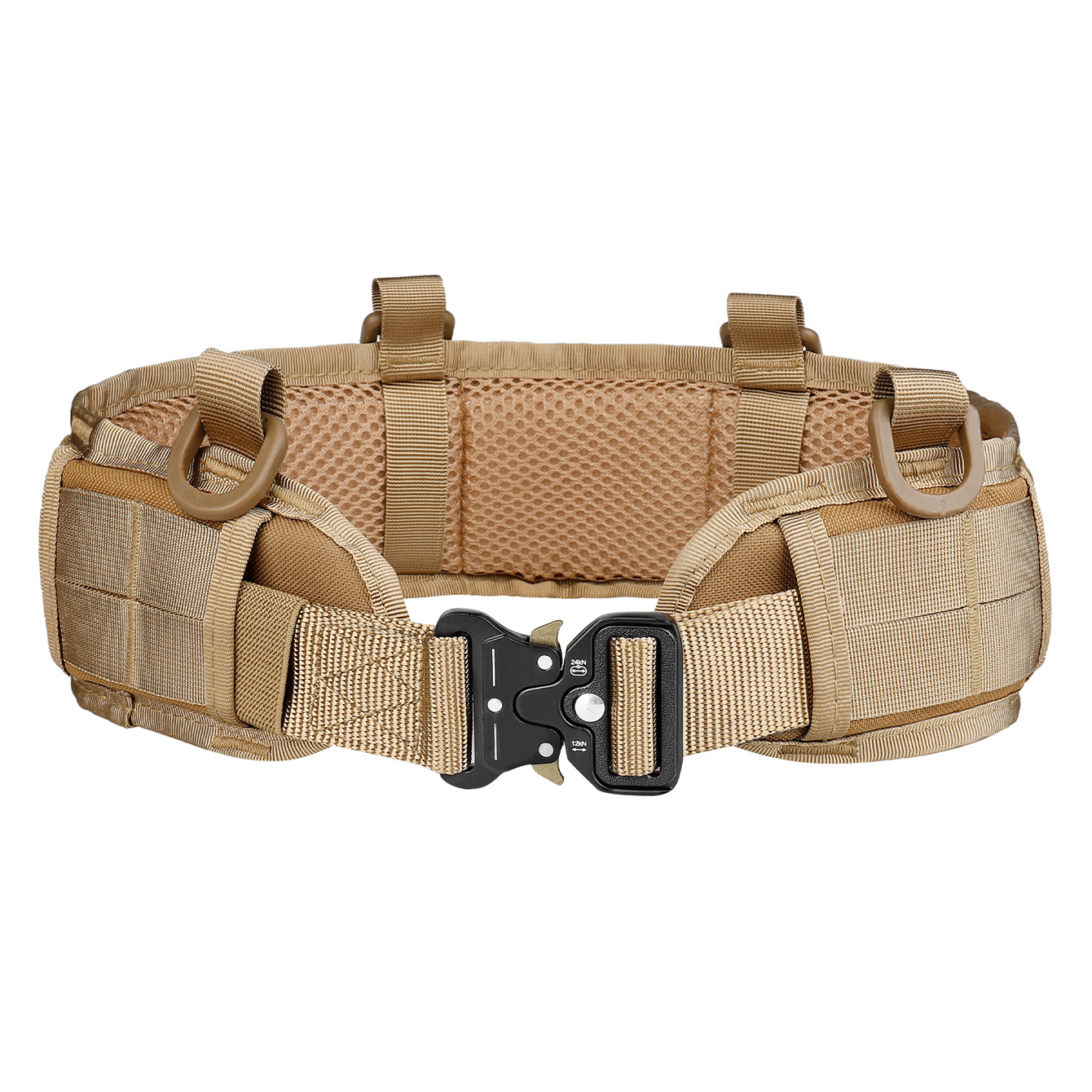 Cinturón colgante para exteriores, cinturón multifuncional deportivo táctico, cinturones de lona ensanchados para hombres, adecuado para actividades al aire libre.