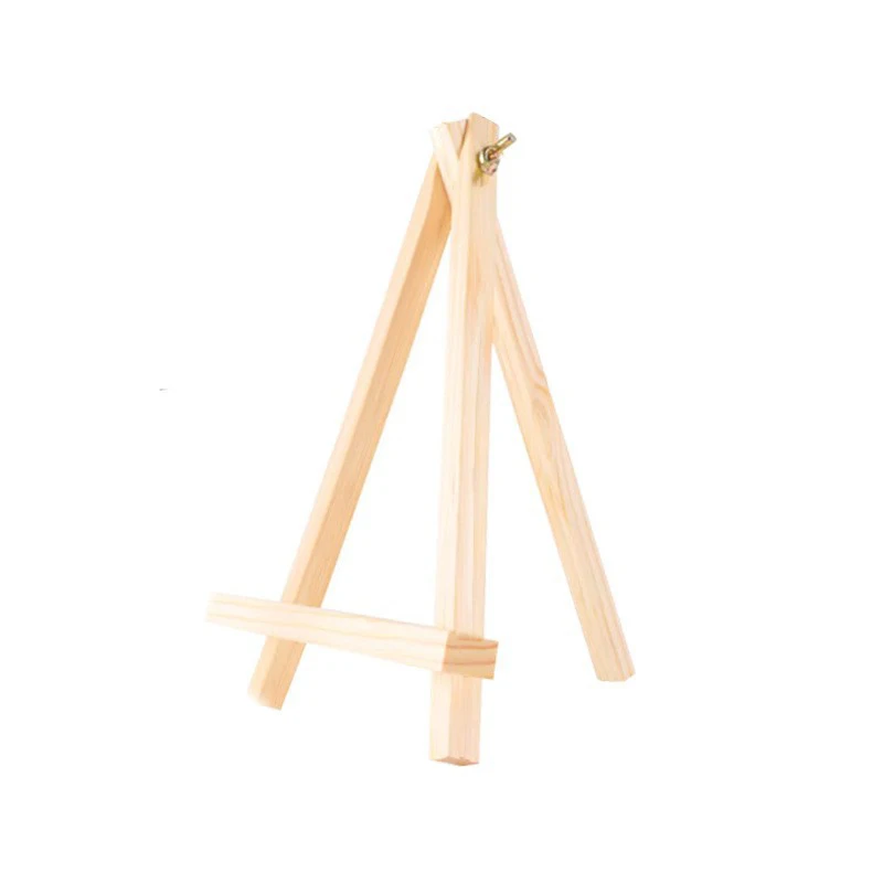 Oil Painting Stand Flat Stand Wooden Tripod Trapezoidal Easel Art Painting Display Stand Folding Sketch Small Easel for Children
