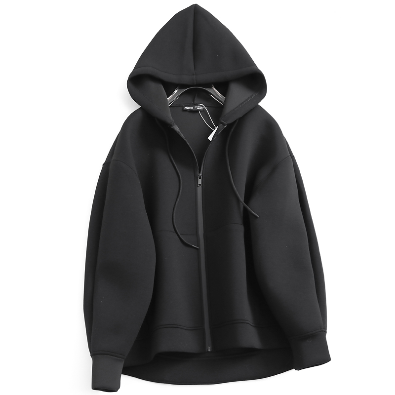 Winter Neue frauen Zipper Hoodie High Street Unisex stil Doppel Taschen Oversize Lose Sweatshirts Oberbekleidung Top