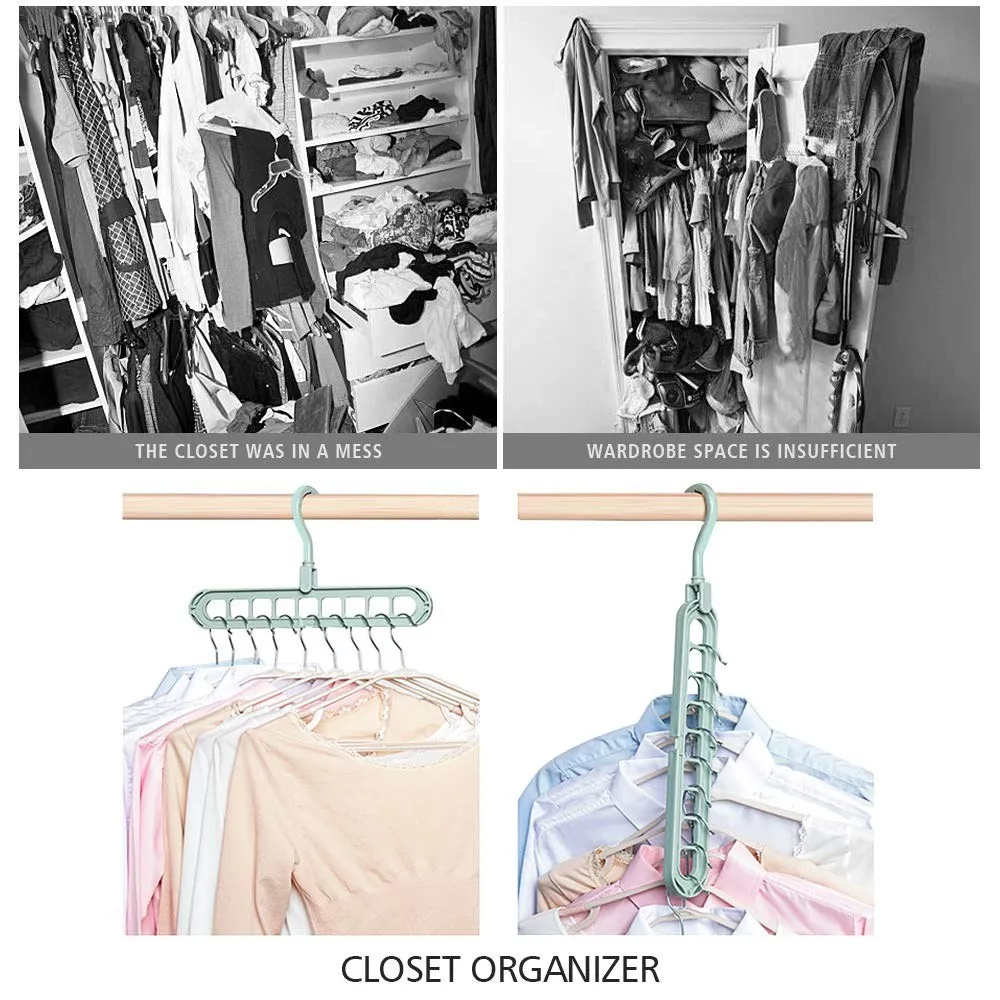 3 Magic Tiết Kiệm Không Gian Móc Treo Quần Áo Thông Minh Tủ Quần Áo Người Tổ Chức Cao Cấp Tủ Quần Áo Quần Áo Theo Tầng Móc Áo Sơ Mi Quần Áo