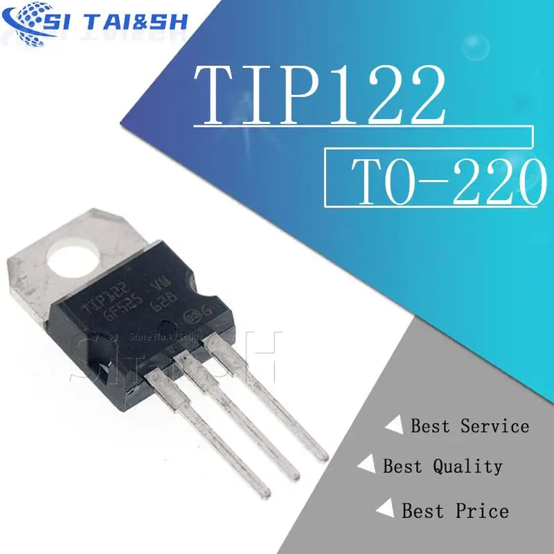 Si Tai & SH 10 Uds TIP122 transistor Darlington/sistema de datos NPN