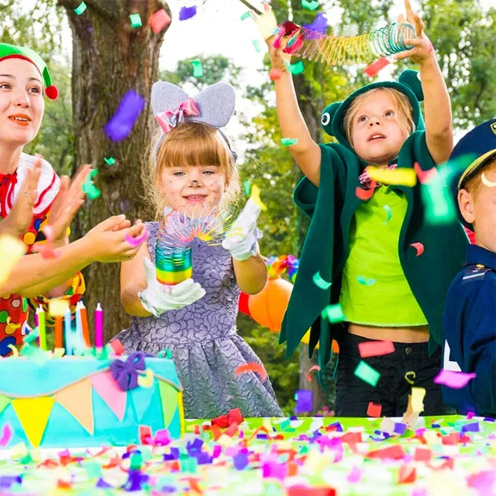 Rainbow Magic Spring Party ของเล่นยืดพลาสติกฤดูใบไม้ผลิวงกลมเด็กผู้ใหญ่ความเครียดบรรเทา Creative Magic ของเล่นวันเกิดของเล่น