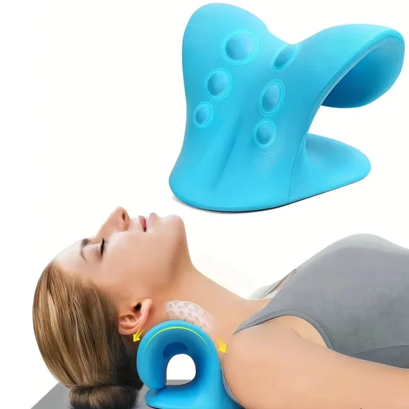 Cuscino per massaggio cervicale per uso domestico, pressione portatile delle dita a gravità, correzione del collo, protezione cervicale e ausilio per il sonno