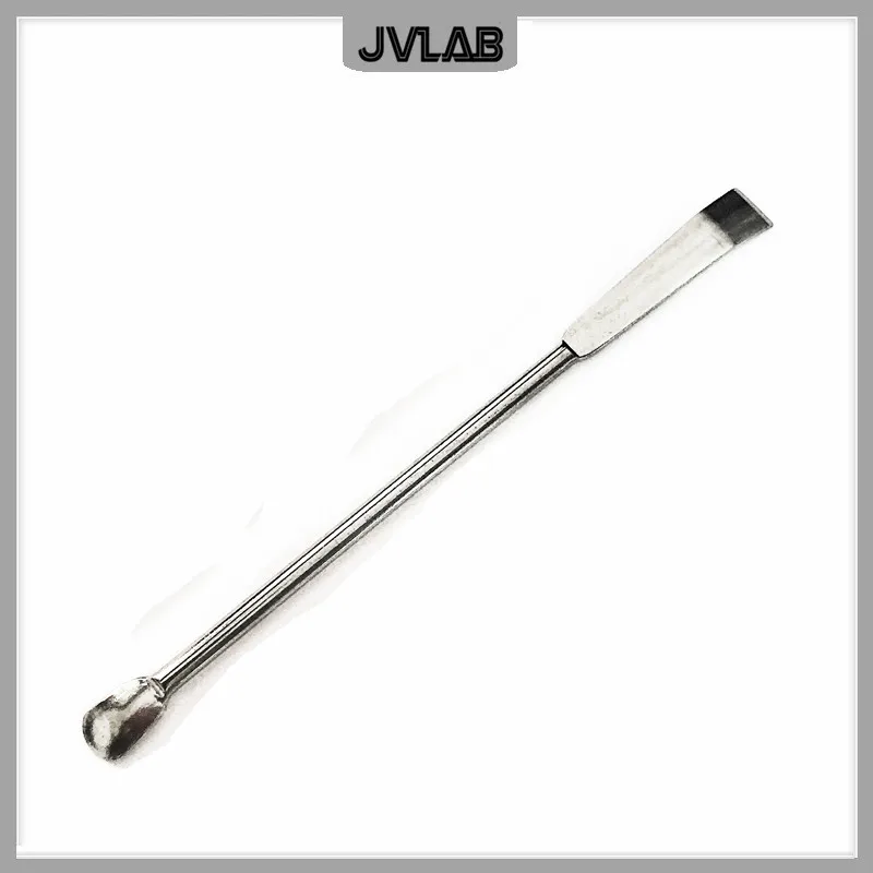 Micro raschietto per farmaci Spatola in acciaio inossidabile Paletta Lunghezza pala 100 mm Cucchiaio per medicinali SUS Trace 10 cm 10/PK