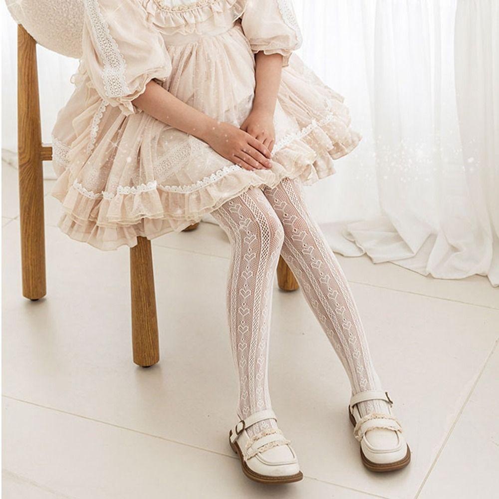 Collant a rete per ragazza, calza per ragazze in nylon alla moda, collant per bambini regalo per ragazza elasticità