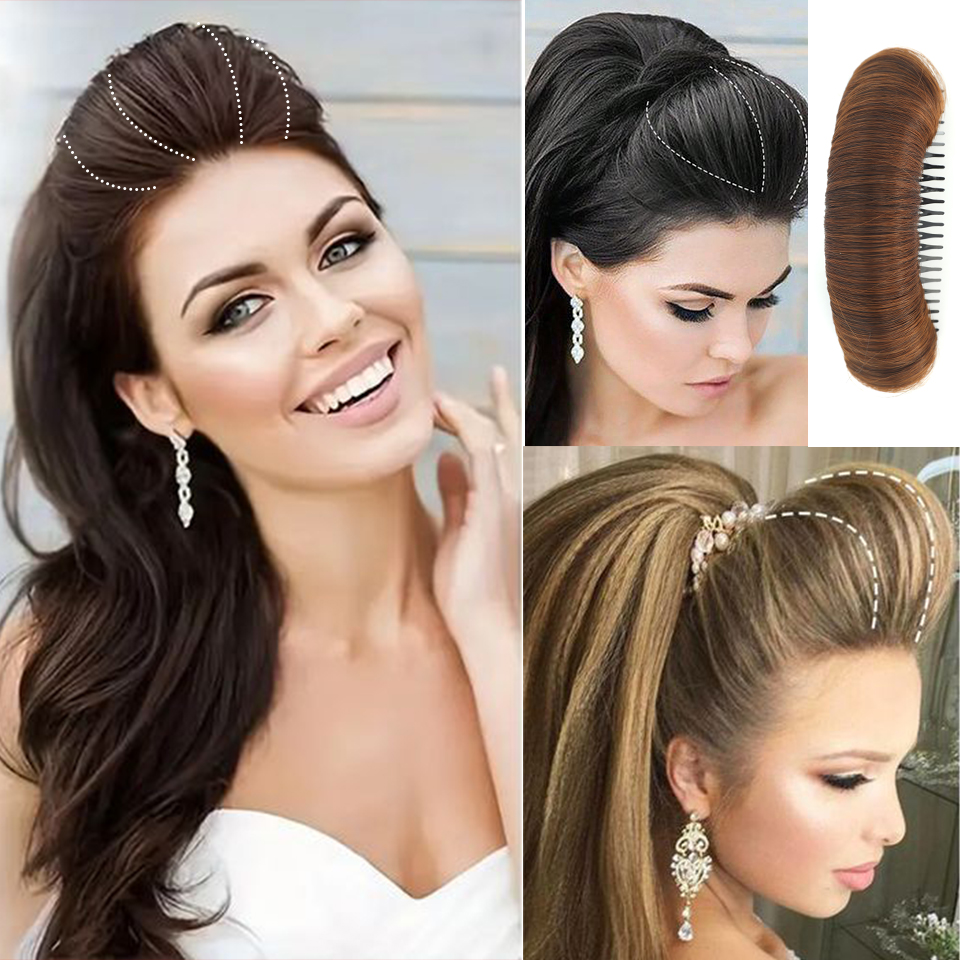 LUPU Fluffy Princess จัดแต่งทรงผมเพิ่มผม Pad ที่มองไม่เห็น Fluffy Volume Lift ผมคลิปผม Bun สําหรับผู้หญิงอุปกรณ์เสริมผม