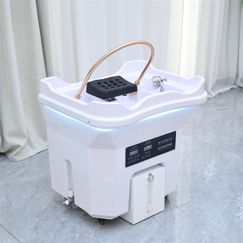 Nouveau lit de Spa, chaise de shampoing, Circulation d'eau, Mode de thérapie, réservoir d'eau usée intégré avec Machine de Fumigation à vapeur, Beaut