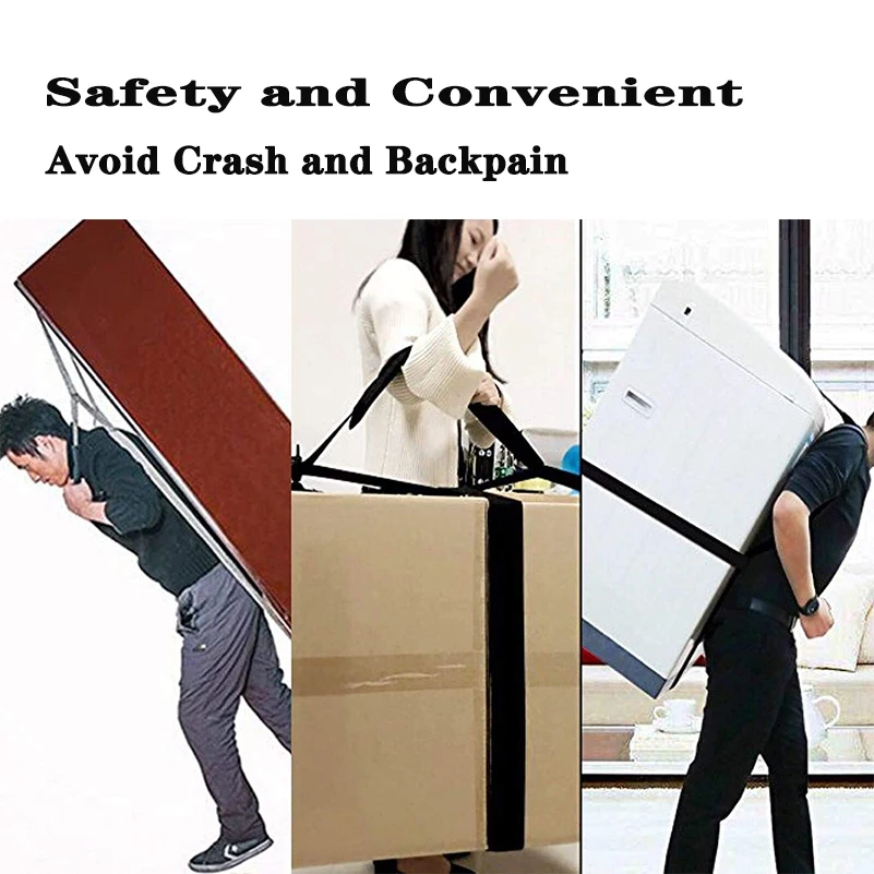 Adjustable Moving and Lifting Straps for One Person, Single Lifting and Moving Belt for Bulky Objects for Home Office Company