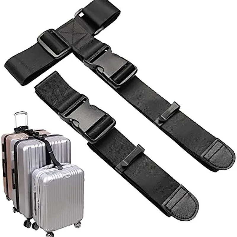 Correia de bagagem de viagem cintos de mala elástico telescópico saco de viagem cinto para mala cinto fixo fivela de viagem cintos de bagagem