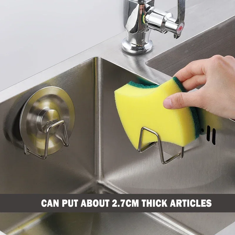 ห้องครัวผู้ถือฟองน้ําสบู่Drying Rack Self Adhesive Sink Drain Racksอ่างล้างจานสแตนเลสWall Storage Racks Hooks