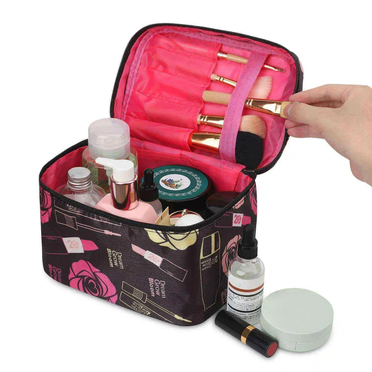 Borsa da viaggio portatile Borsa da viaggio per trucco impermeabile trasparente femminile Borsa per cosmetici di grande capacità Bellezza