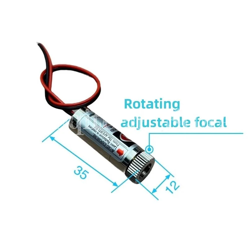 clase industrial enfocable de la lente de cristal de la cabeza del módulo del laser de la línea/del punto rojo de 650nm 5mW