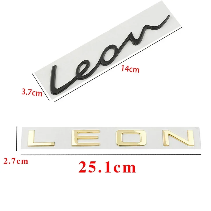 Car 3D Metal Trunk Words Letters Logo Decals Emblem Badge Sticker For Seat Leon MK1 MK2 MK3 MK4 MK5 MK6 FR Styling Accessories