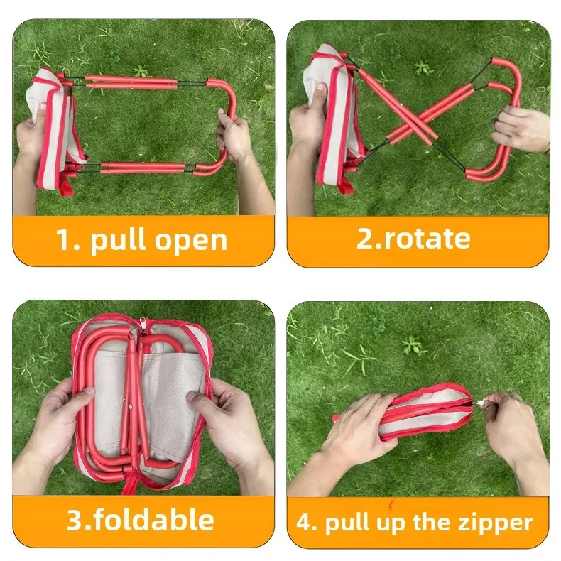 Taburete plegable portátil para exteriores, taburete plegable ligero y práctico, taburete portátil para acampar, viajar y pescar