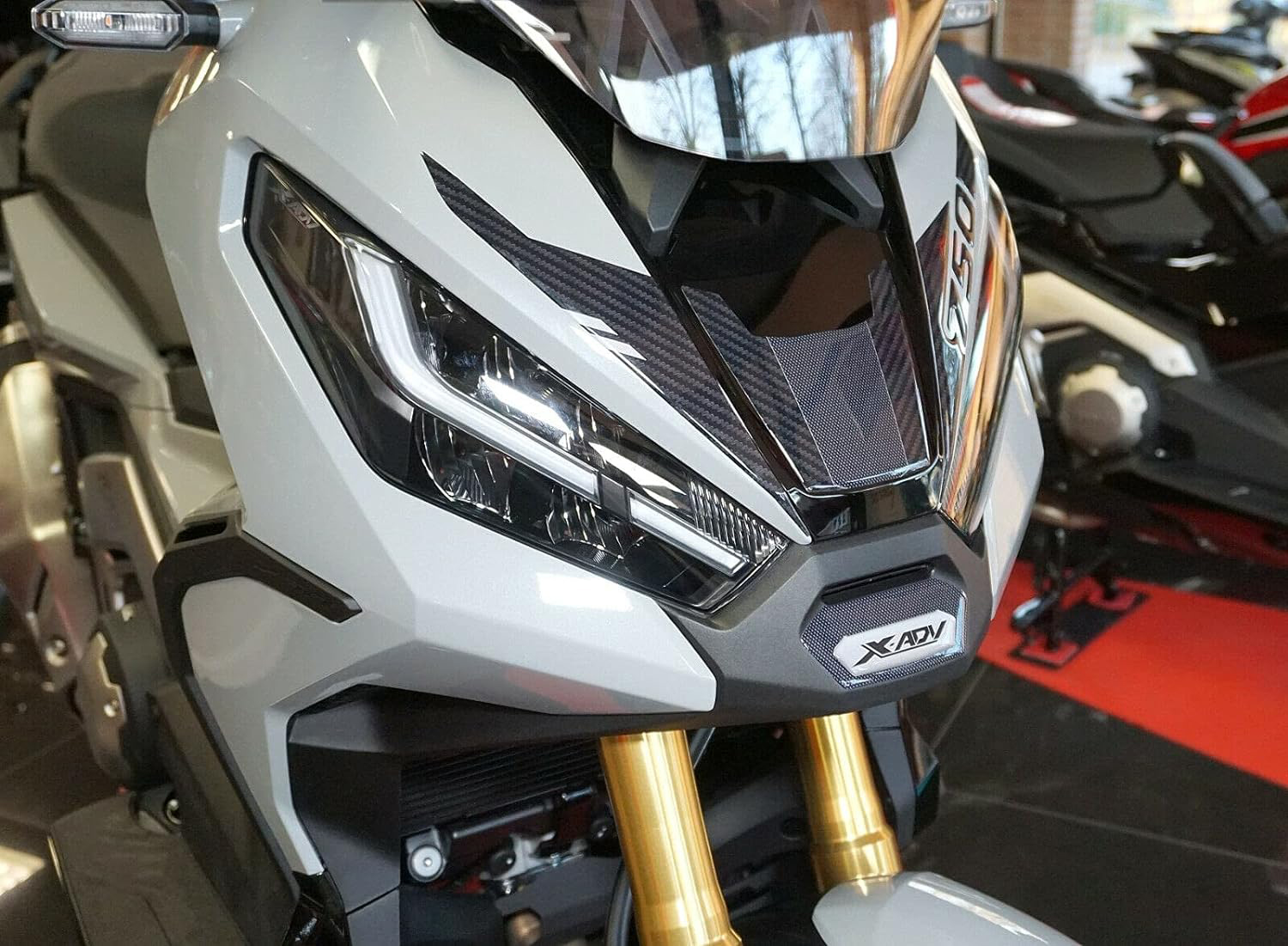 Pegatinas de carenado frontal de Gel de resina 3D para HONDA X-ADV 750 2021-2023