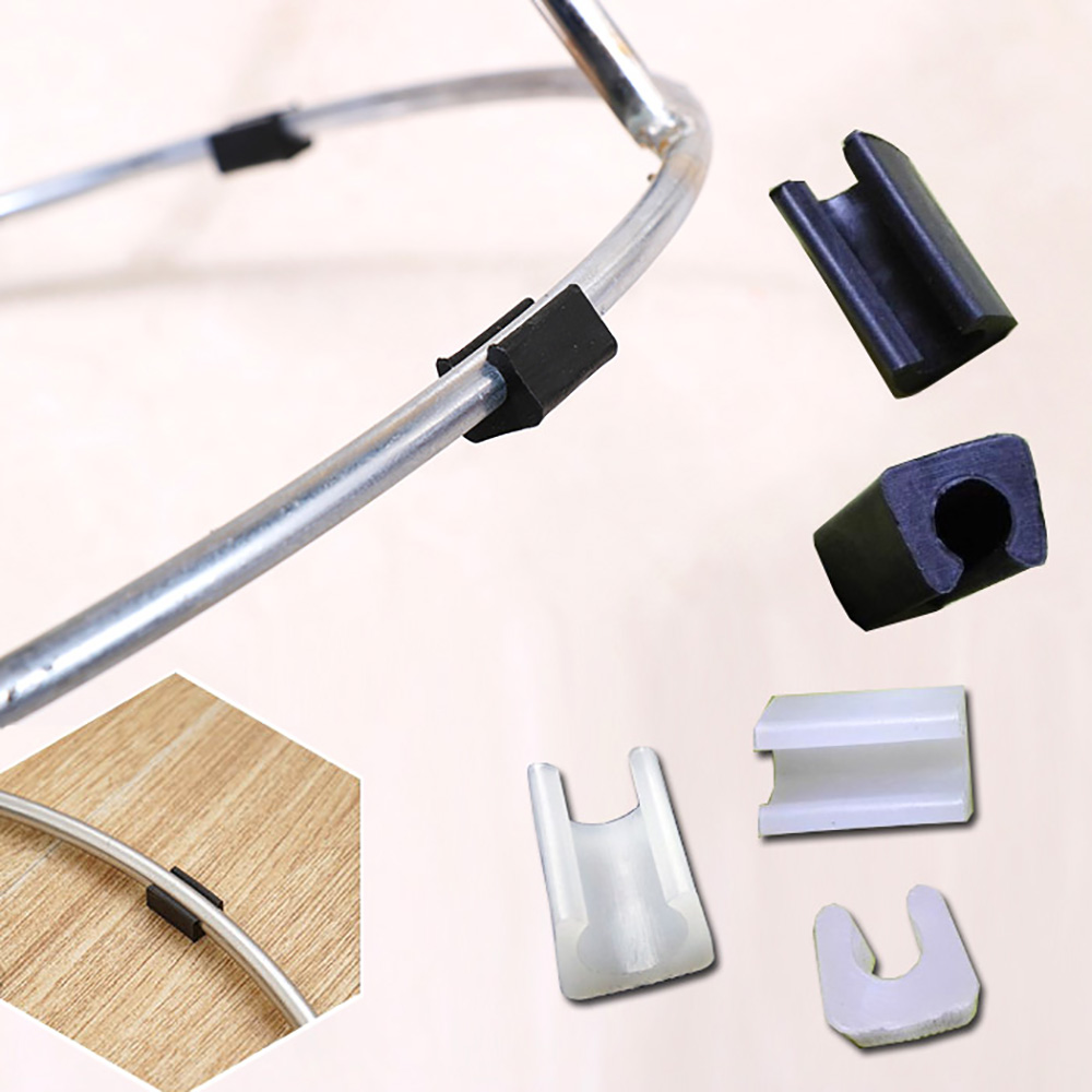 4/10pcs 새로운 U 자형 의자 다리 패드 범퍼 의자 의자 발 안티 전면 틸트 파이프 클램프 플라스틱 미끄럼 방지 튜브 캡 바닥 보호기