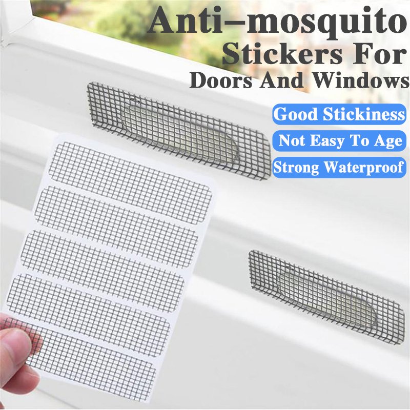 Parche de pantalla para ventana, rejilla de escape, orificio de drenaje para puerta y ventana, pasta antimosquitos, pantalla de malla, subsidio de reparación Invisible, 1/5/10 Uds.